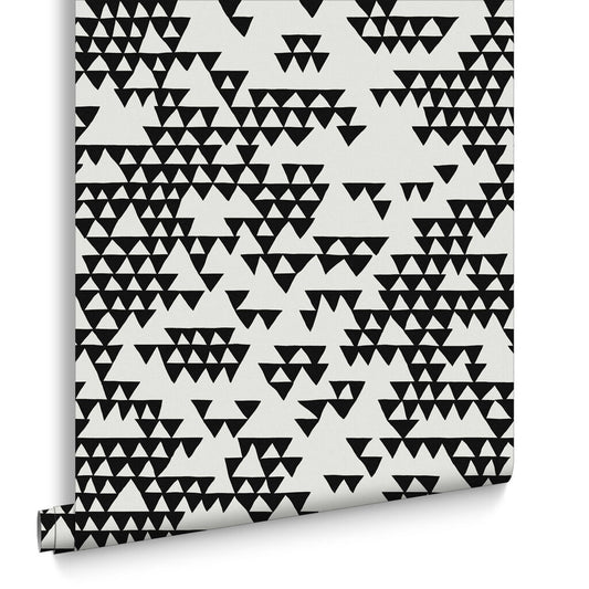 Secret Mountain Wallpaper - Black White - Graham & Brown - 113479 - Premier Wallcovering