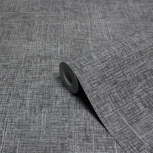 Serafina Vinyl Wallpaper - Charcoal - Furn - SERAFIN/WP1/CHA - Premier Wallcovering
