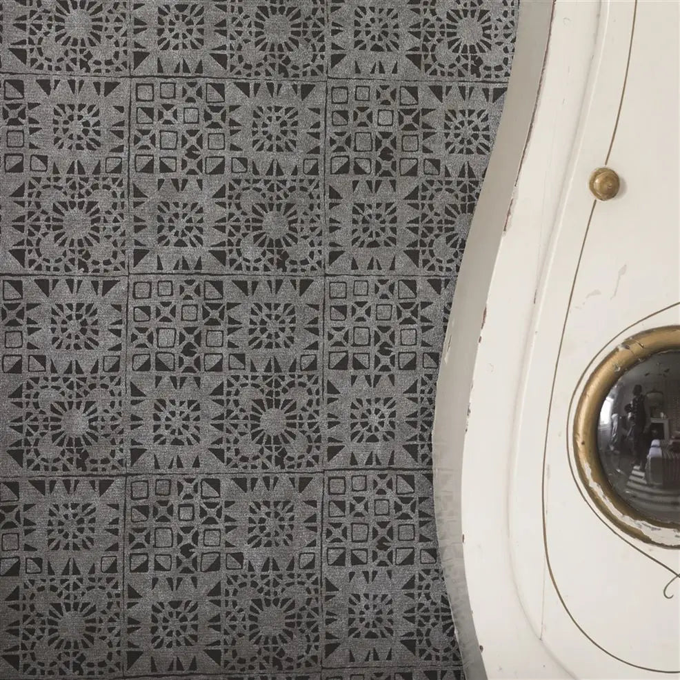 Serego Wallpaper - Noir - P605/06 - Designers Guild - Premier Wallcovering