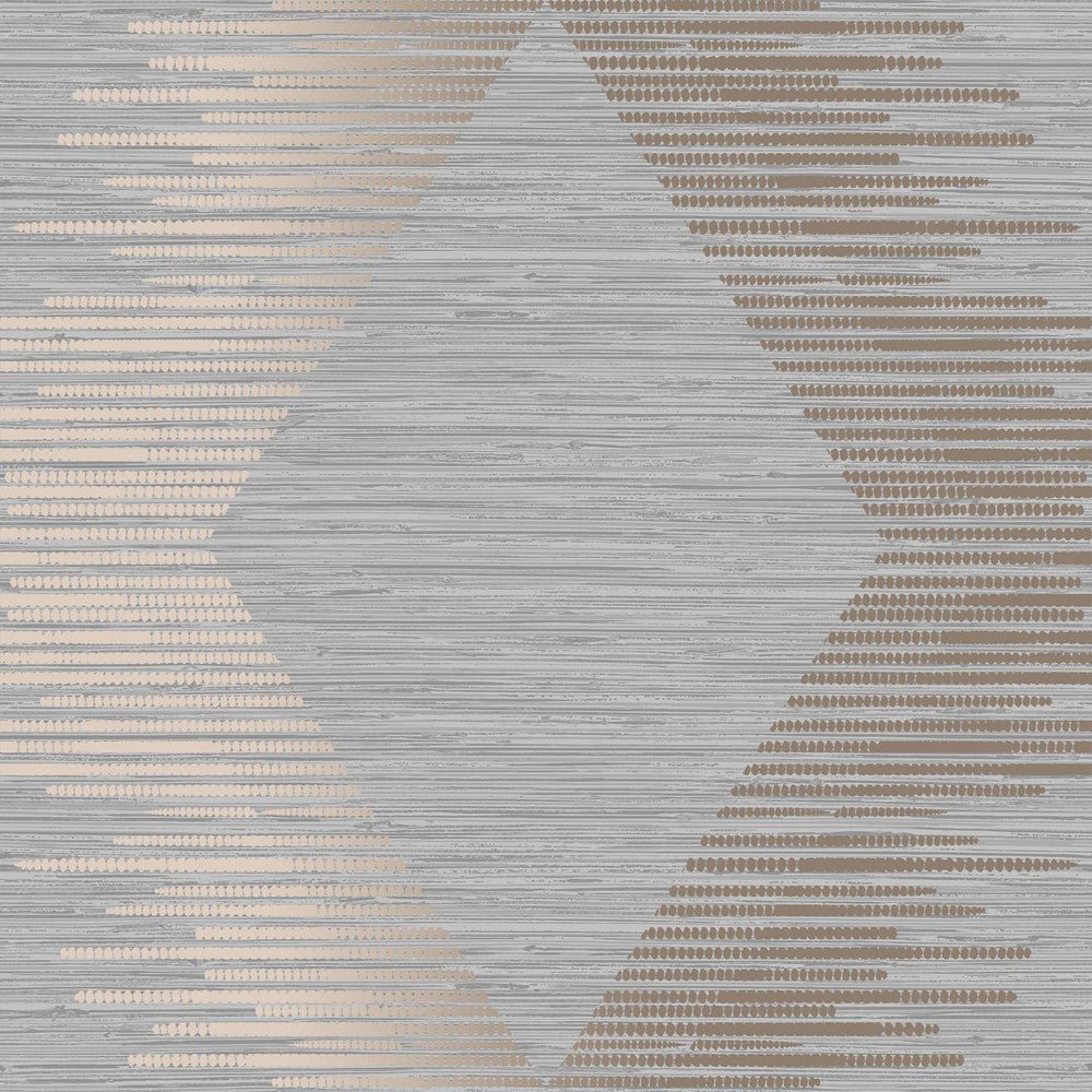 Serenity Geo Wallpaper - Grey & Rose Gold - Superfresco Easy - 120730 - Premier Wallcovering