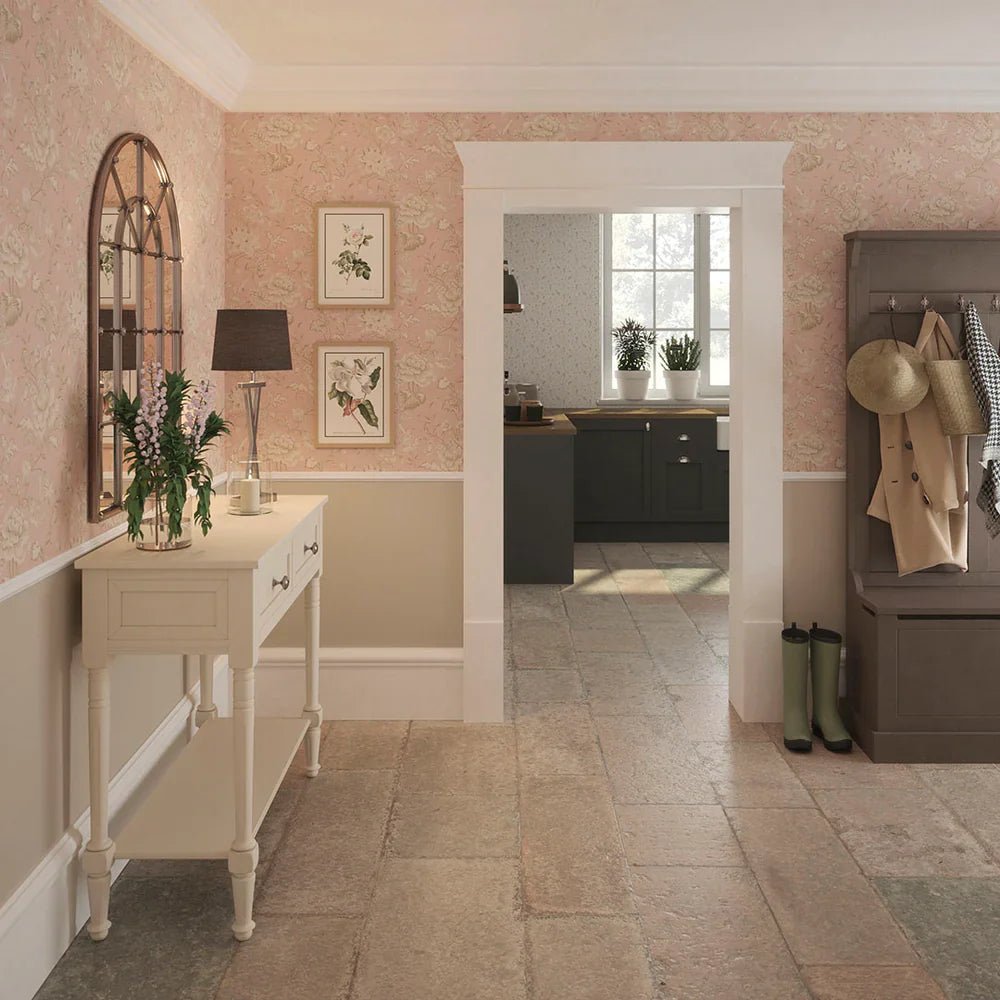 Serenity Wallpaper - Pink Parfait and Vintage Cream - LAN100113 - Lucie Annabel - Premier Wallcovering