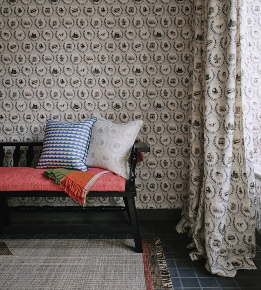 Set The Scene Fabric - Terracotta - Christopher Farr Cloth - CFF225 - 12 - Premier Wallcovering