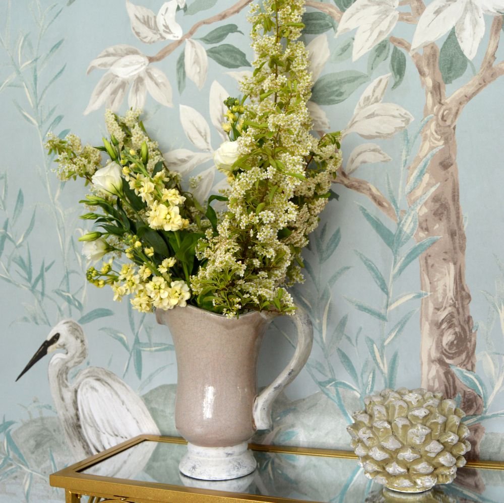 Shangri - La Mural Wallpaper - Aqua - Timothy Wilman - TW2498 - Premier Wallcovering