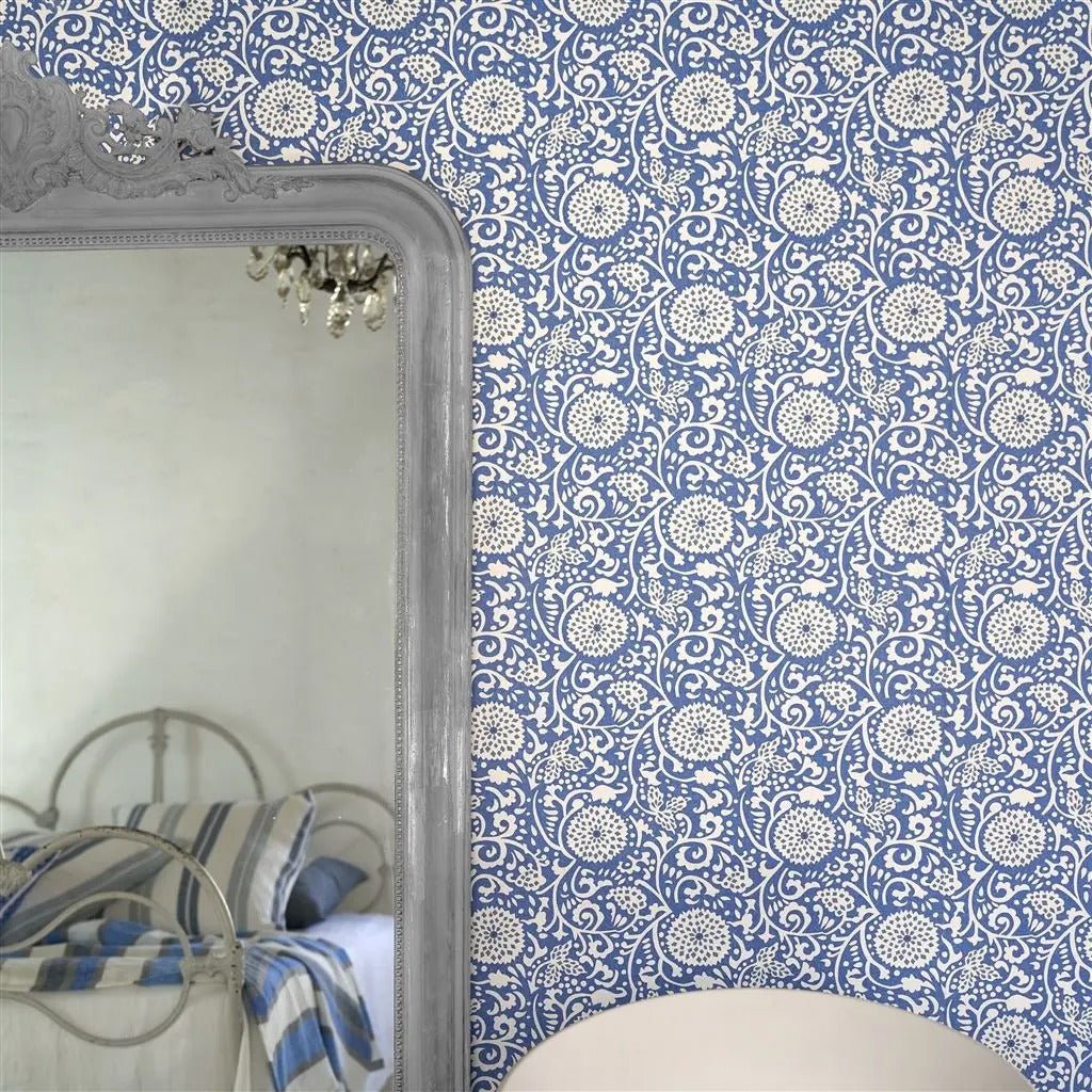 Shaqui Wallpaper - Cobalt - PDG1147/07 - Designers Guild - Premier Wallcovering
