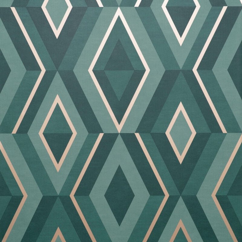 Shard Geometric Metallic Wallpaper - Emerald/Gold - Fine Décor - FD42609 - Premier Wallcovering