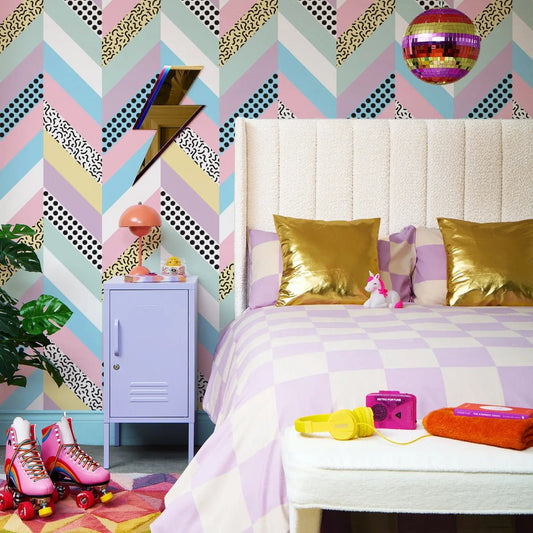 Shell - ectric Vibes Wallpaper - Power Pastels - Lust Home - LH900539 - Premier Wallcovering