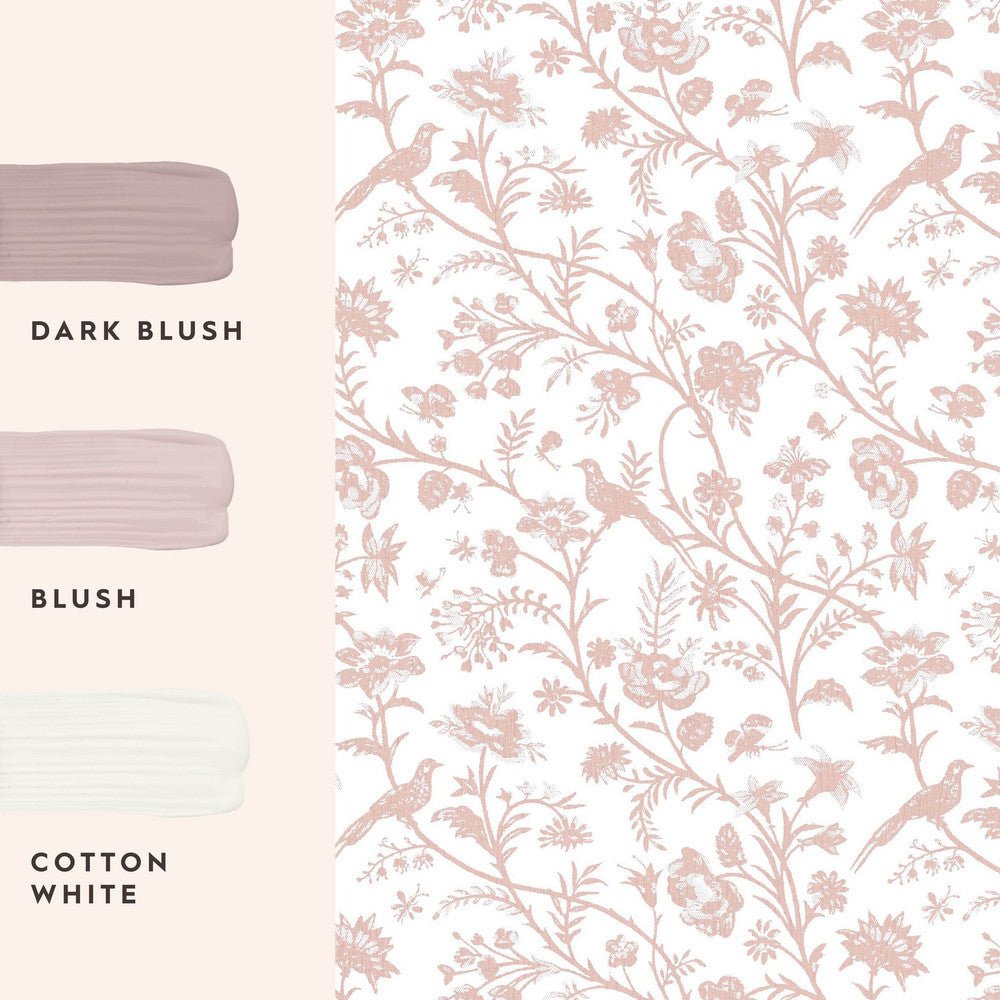 Shepherd's Purse Wallpaper - Dark Blush - Laura Ashley - 130108 - Premier Wallcovering