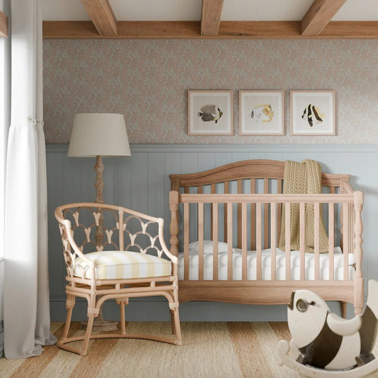 Shetland Seahorses Wallpaper - Vintage Rose on Mineral - LAN100268 - Lucie Annabel - Premier Wallcovering