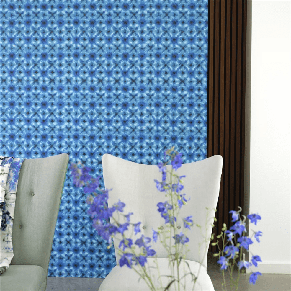 Shibori Wallpaper - Cobalt - PDG1160/04 - Designers Guild - Premier Wallcovering