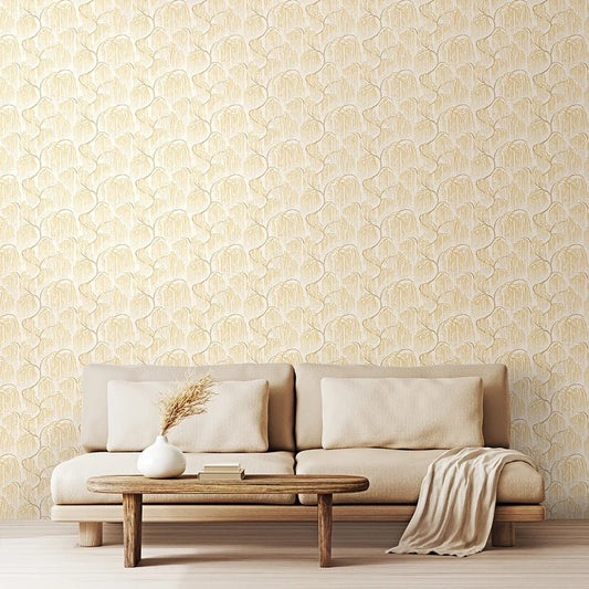 Shizu Wallpaper - Buttercream - Ohpopsi - HAN50136W - Premier Wallcovering