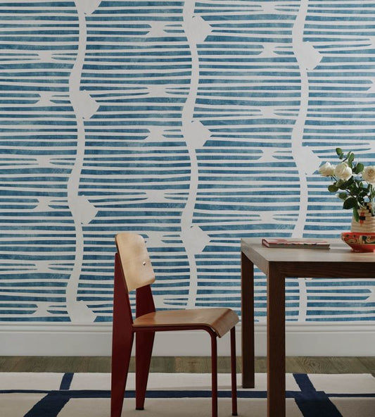 Shorelines Wallpaper - Cobalt - Christopher Farr Cloth - CF1166 - 01 - Premier Wallcovering