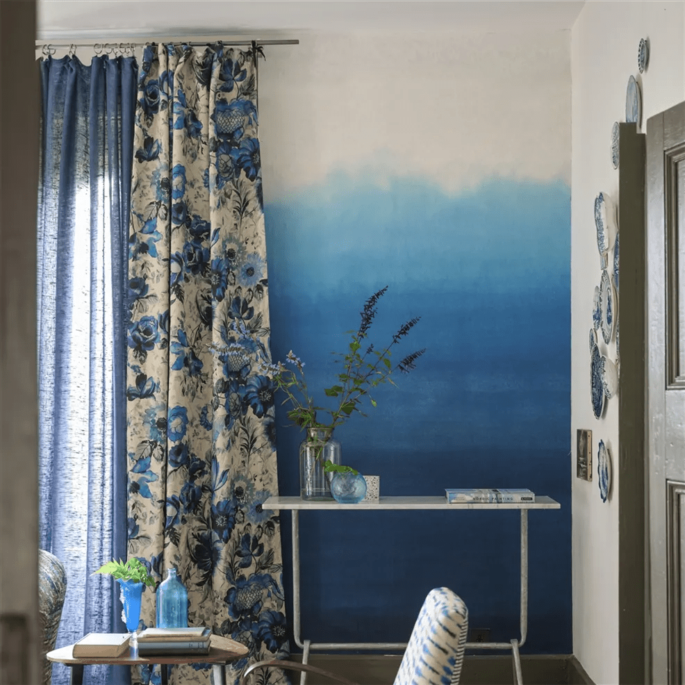Shoshi Wallpaper - Cobalt - PDG1163/01 - Designers Guild - Premier Wallcovering