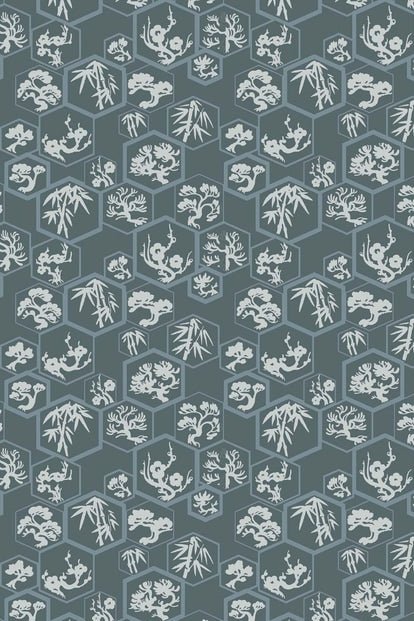 Shouchikubai Wallpaper - Inchyra Blue - 4508 - Farrow & Ball - Premier Wallcovering