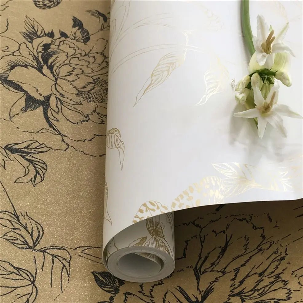 Sibylla Garden Wallpaper - Black And White - PDG721/01 - Designers Guild - Premier Wallcovering