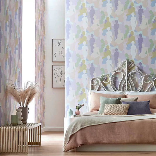 Silhouette Wallpaper - Parma Violet - Ohpopsi - ABS50108W - Premier Wallcovering