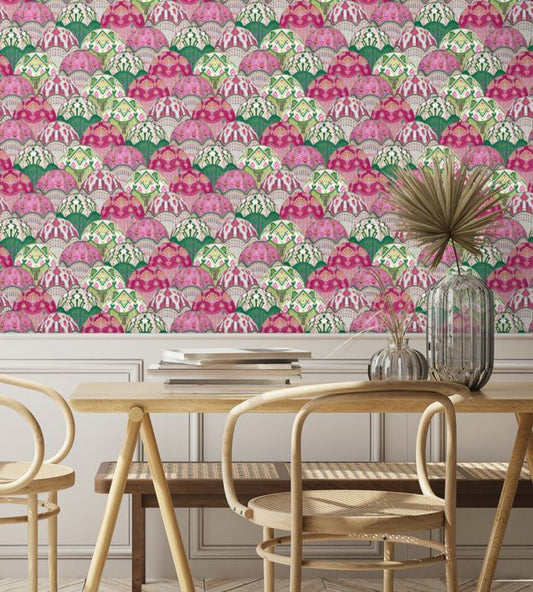 Silk Shades Wallpaper - Cerise - Brand McKenzie - BMHD002/09A - Premier Wallcovering
