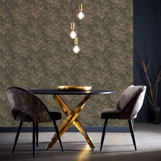 Silvan Wallpaper - Charcoal/Gilver - Clarke & Clarke - W0209/01 - Premier Wallcovering