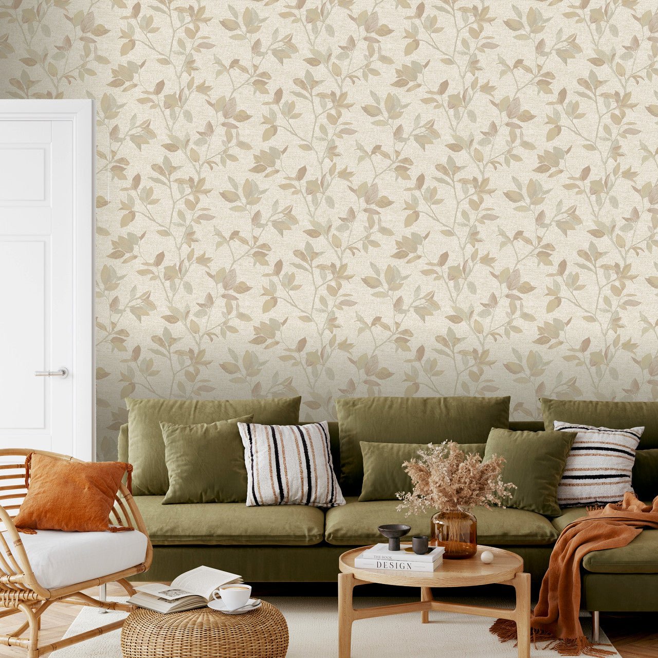 Silver Birch Elegant Homes Wallpaper - Rust - Rasch - 311426 - Premier Wallcovering