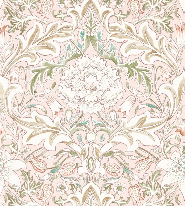 Simply Severn Wallpaper - Cochineal/Willow - 217073 - Morris & Co - Premier Wallcovering