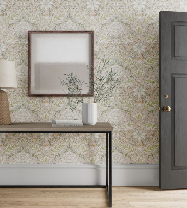 Simply Severn Wallpaper - Cochineal/Willow - 217073 - Morris & Co - Premier Wallcovering