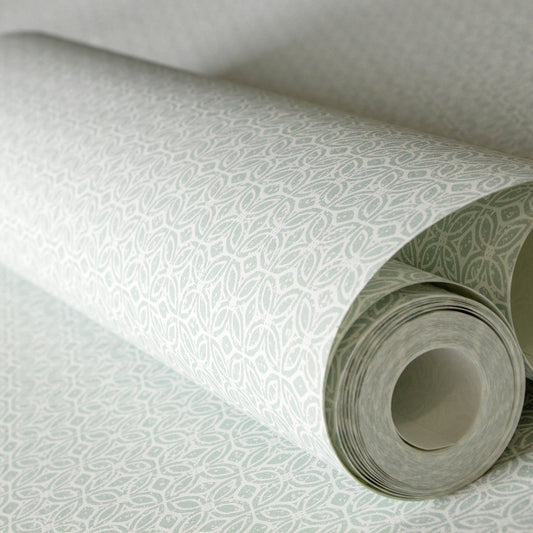 Sintra Azulejo Wallpaper - Frost Mint - Hohenberger - 26877 - Premier Wallcovering