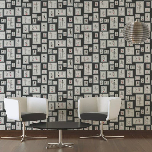 Sketch Wallpaper - Black - A S Creation - Karl Lagerfield - 37846 - 1 - Premier Wallcovering