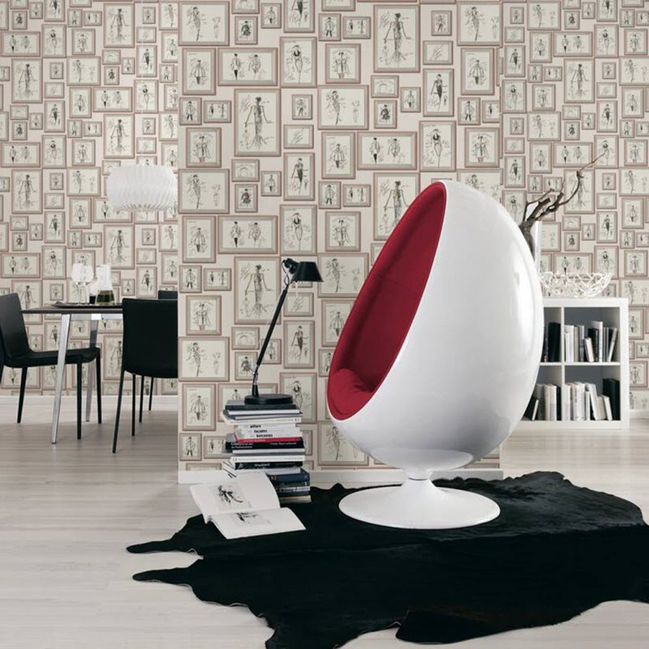 Sketch Wallpaper - Cream - A S Creation - Karl Lagerfield - 37846 - 4 - Premier Wallcovering