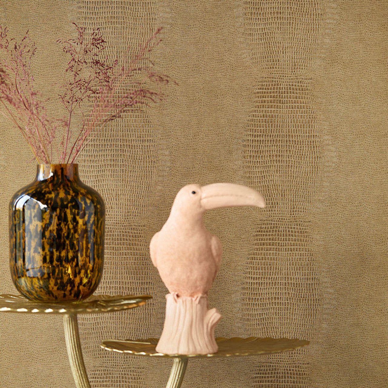 Skin Alligator Effect Wallpaper - Brown - Eijffinger - 300571 - Premier Wallcovering
