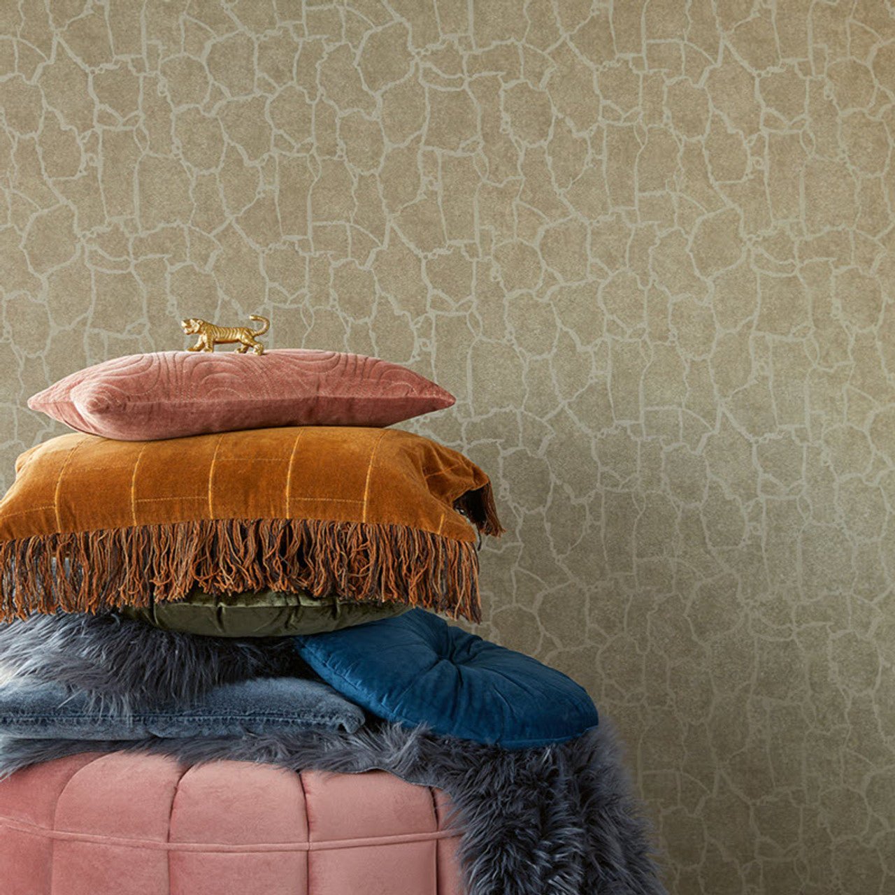 Skin Giraffe Effect Wallpaper - Sand - Eijffinger - 300532 - Premier Wallcovering