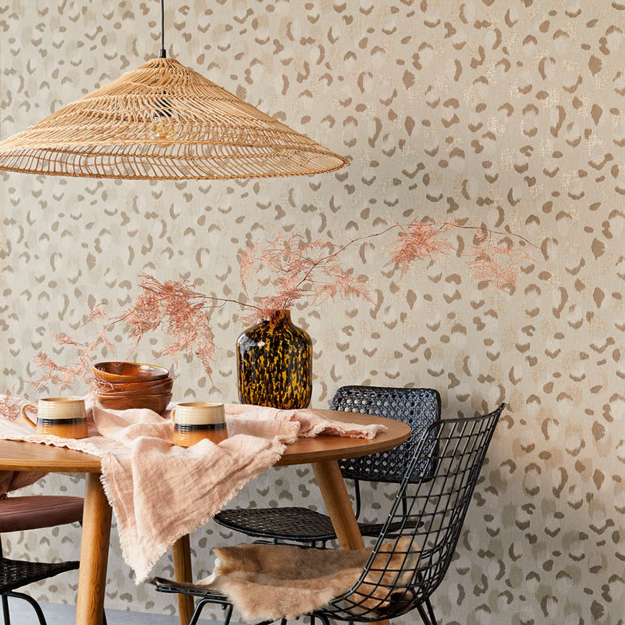 Skin Ocelot Effect Wallpaper - Beige - Eijffinger - 300541 - Premier Wallcovering