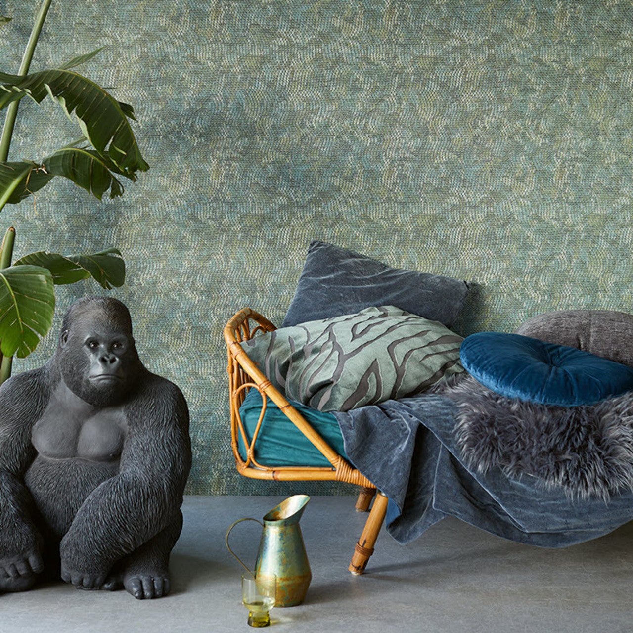 Skin Snake Effect Wallpaper - Green - Eijffinger - 300522 - Premier Wallcovering