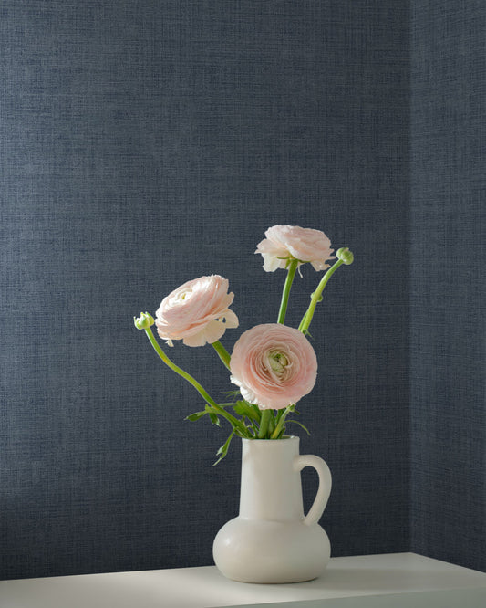 Slånbär Wallpaper - Dark Blue - Midbec - 16044 - Premier Wallcovering