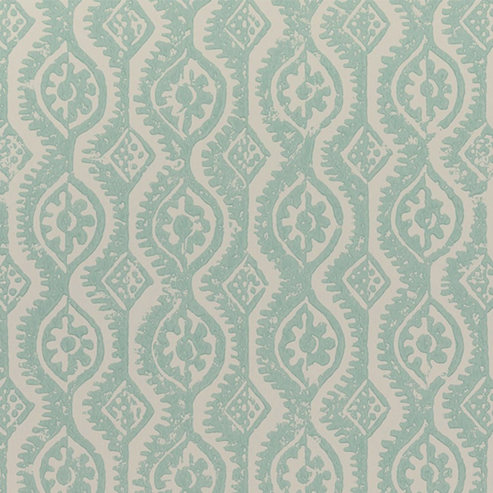 Small Damask Wallpaper - Aqua - Blithfield - 880-01 - Premier Wallcovering