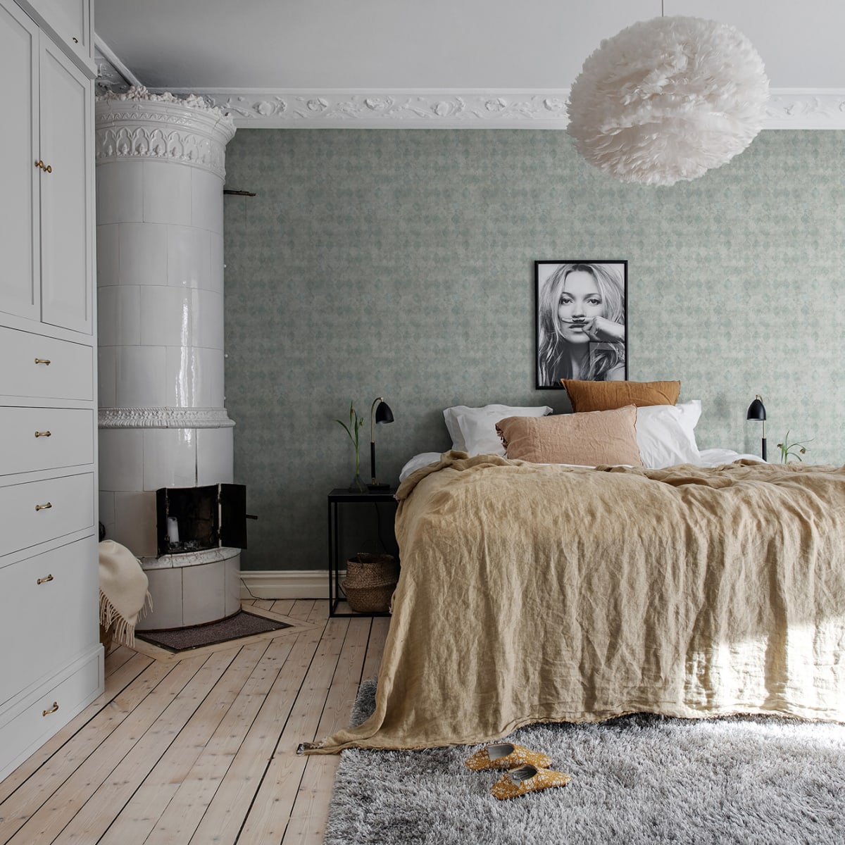 Small Patinated Diamonds Wallpaper - Fancy Green - Rebel Walls - R18521 - Premier Wallcovering