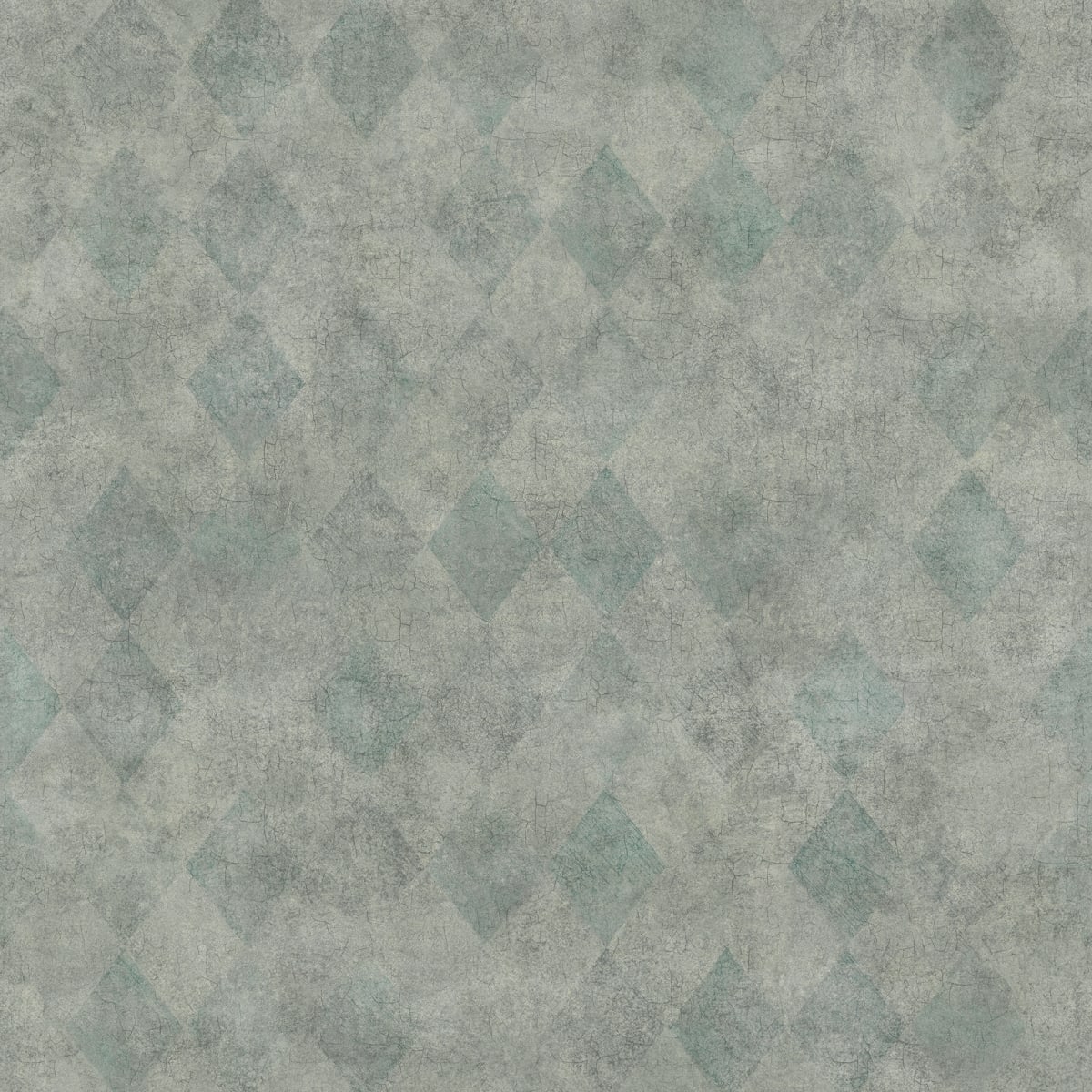 Small Patinated Diamonds Wallpaper - Fancy Green - Rebel Walls - R18521 - Premier Wallcovering