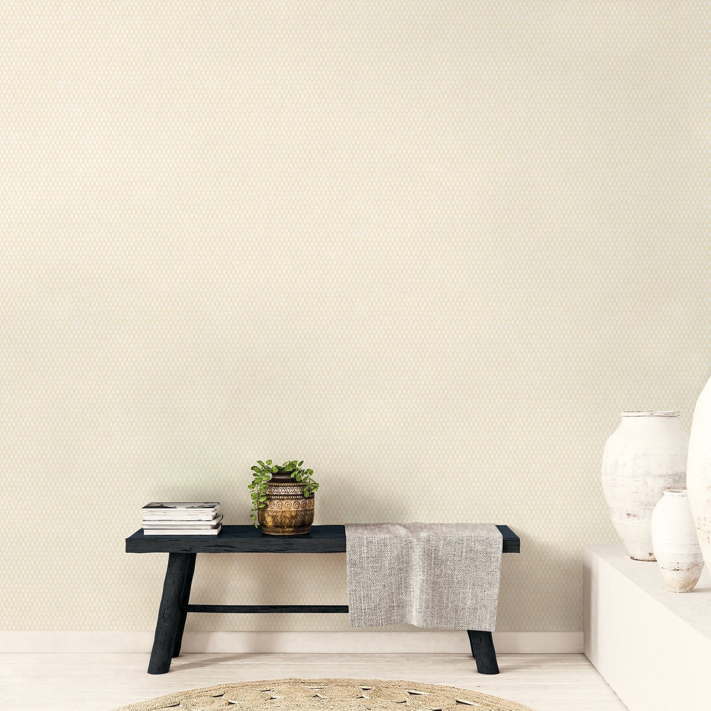 Small Prints Double Links Wallpaper - Yellow - Galerie - G56658 - Premier Wallcovering