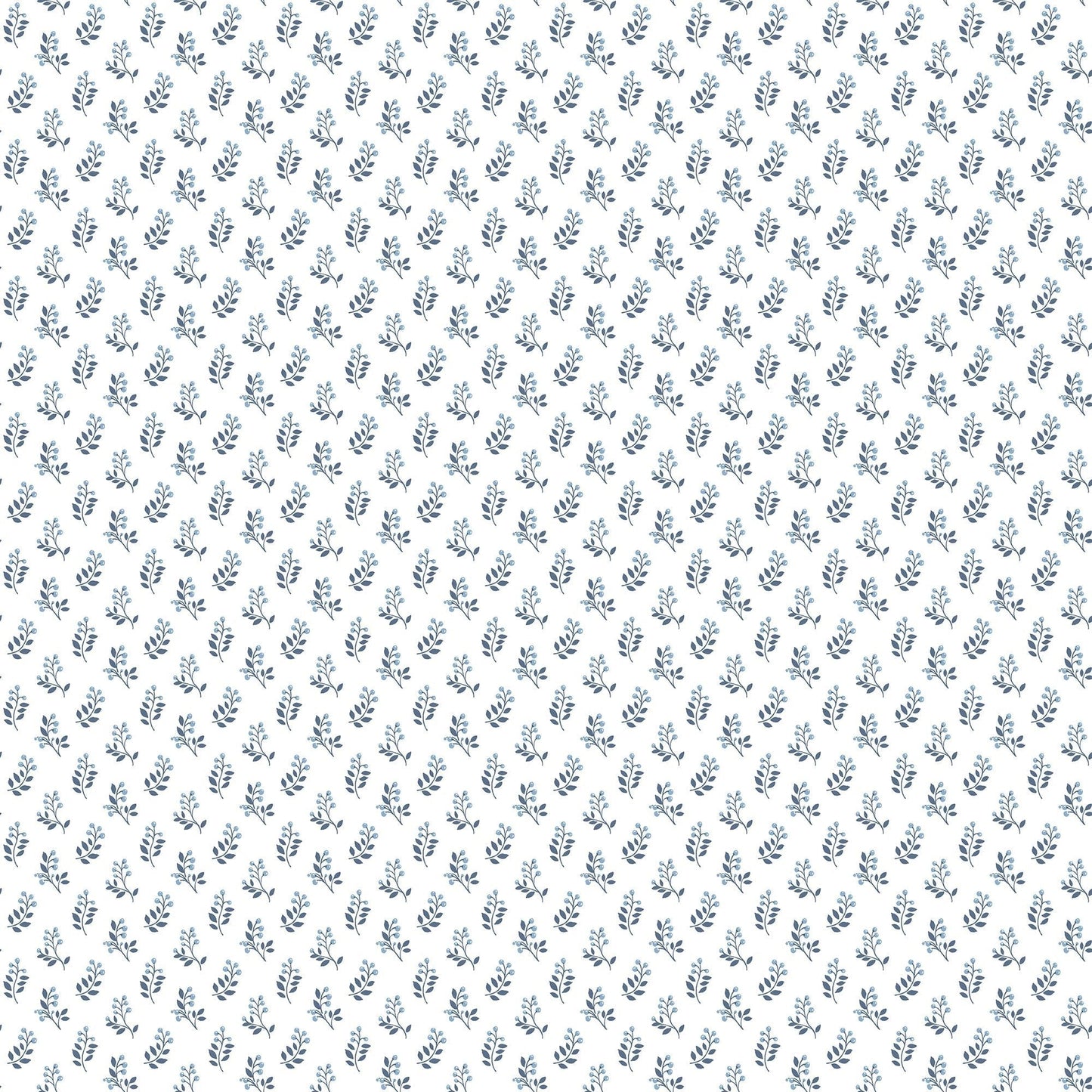 Small Prints Vintage Bud Wallpaper - Blue / Navy - Galerie - G56708 - Premier Wallcovering