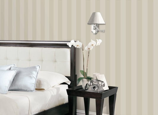 Smart Stripes Single Colour Stripe Wallpaper - Mid Beige - Galerie - G67560 - Premier Wallcovering