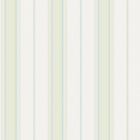 Smart Stripes Slim Stripe Wallpaper - Green / Turquoise - Galerie - G68073 - Premier Wallcovering