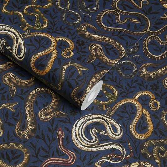 Snakes And Adders Wallpaper - Black - House of Hackney - 1 - WA - SER - DI - BLK - XXX - Premier Wallcovering