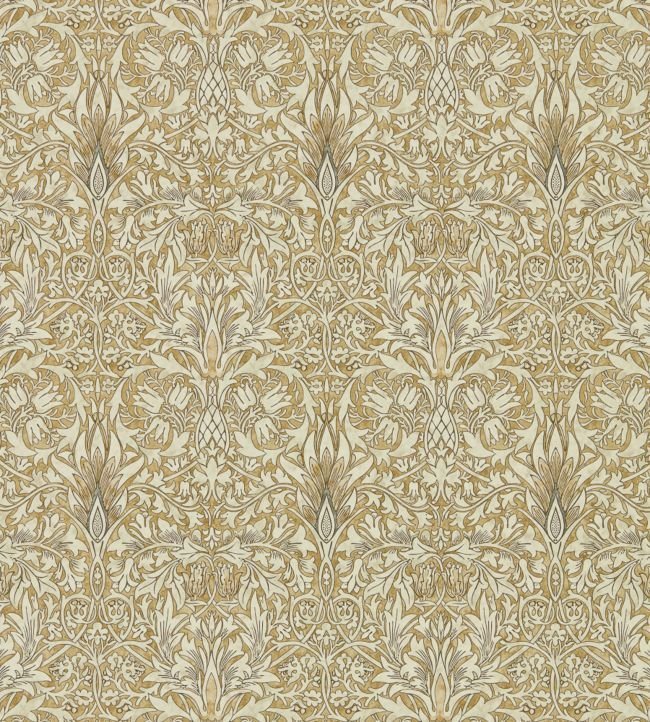 Snakeshead Wallpaper - Gold/Linen - 216429 - Morris & Co - Premier Wallcovering
