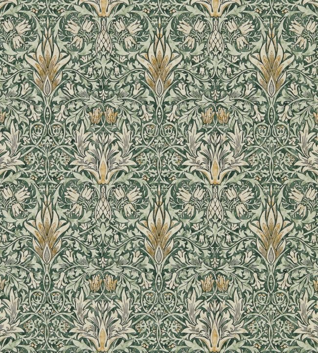 Snakeshead Wallpaper - Forest/Thyme - 216427 - Morris & Co - Premier Wallcovering