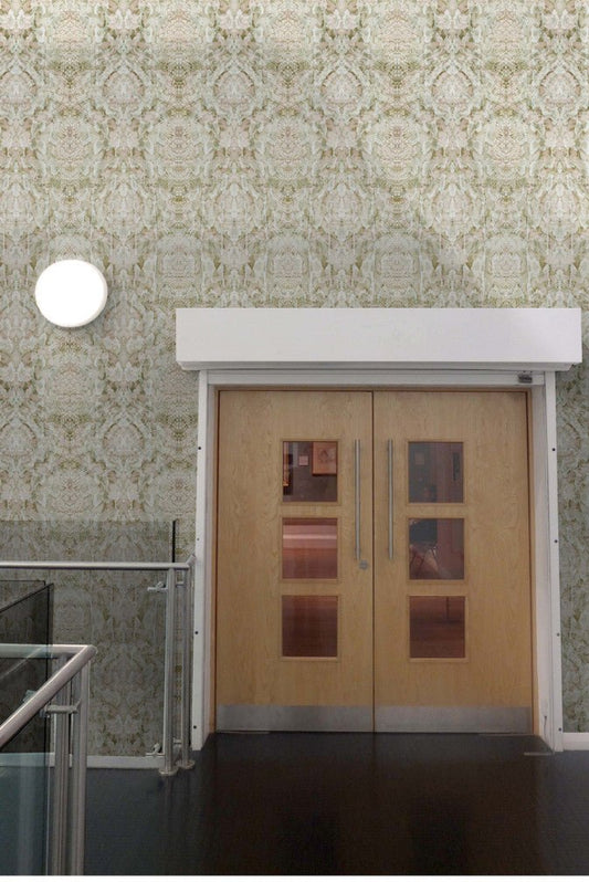 Snakeskin Damask Superwide Wallpaper Panel - Beige - Timorous Beasties - RGS/SSD/OBRN/01 - Premier Wallcovering