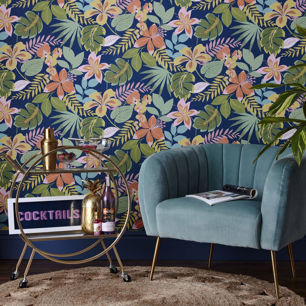 So Exotic Wallpaper - Black - Envy - 118616 - Premier Wallcovering