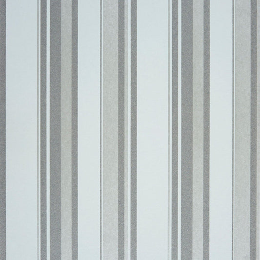 So White Stripe Wallpaper - Gris - Casadeco - 26499101 - Premier Wallcovering
