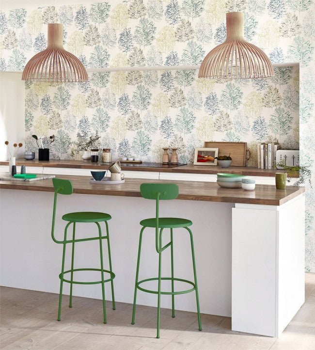Soetsu Wallpaper - Stonewash / Papaya - NZAW112001 - Scion - Premier Wallcovering