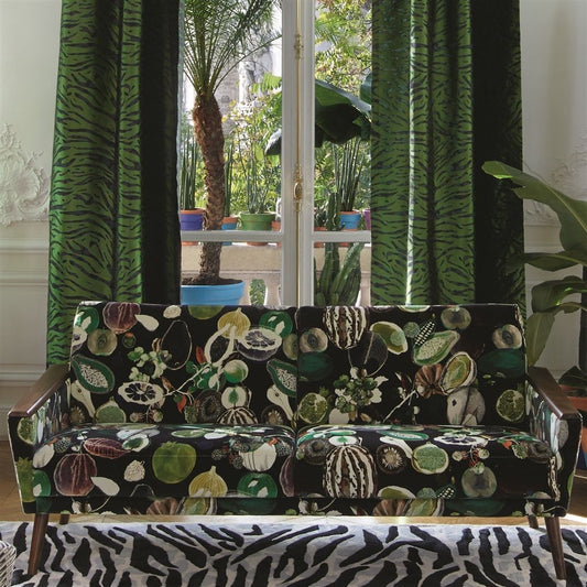 Soft Manaos Fabric - Onyx - Christian Lacroix - FCL2273/01 - Premier Wallcovering