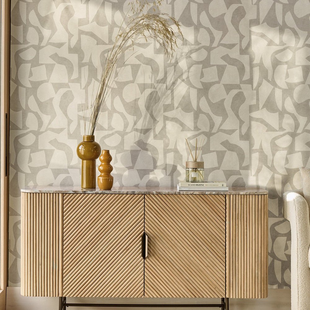 Soft Minimal Geo Wallpaper - Neutral - Next - 122881 - Premier Wallcovering