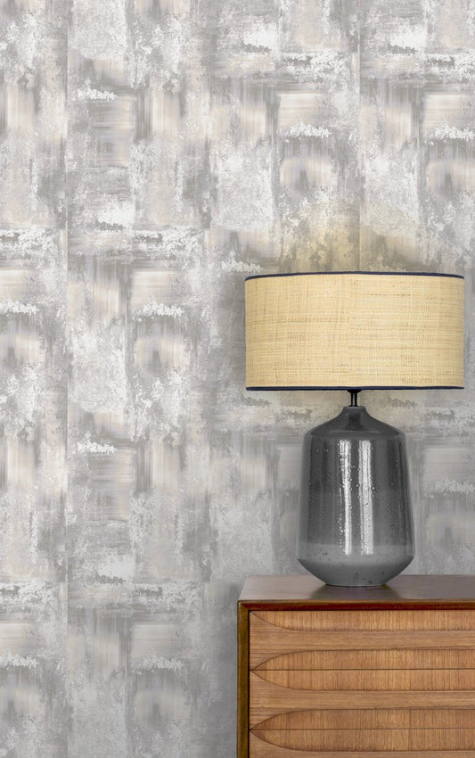 Solara Verona Wallpaper - Pewter - Rasch - 538519 - Premier Wallcovering