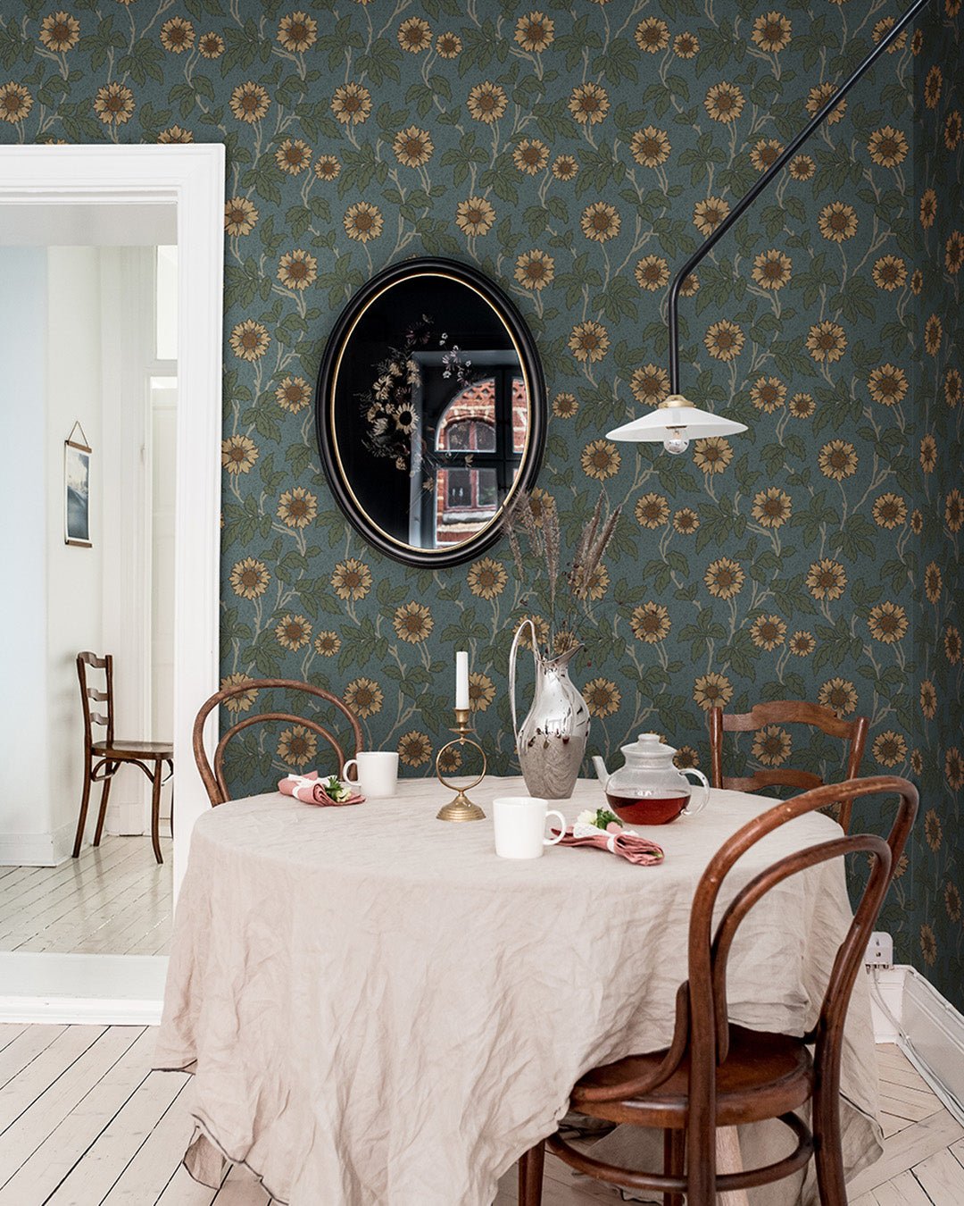 Solvej Wallpaper - Blue - Midbec - 28023 - Premier Wallcovering